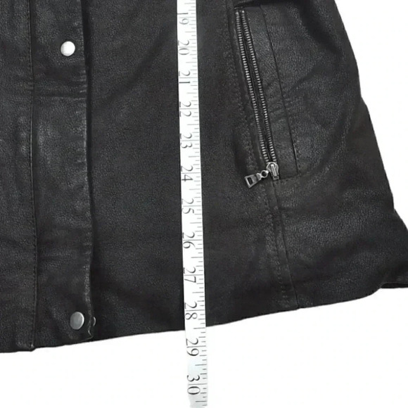 Danier Leather Jacket Brown Faux Fur Collar  Size Medium - Picture 12 of 13